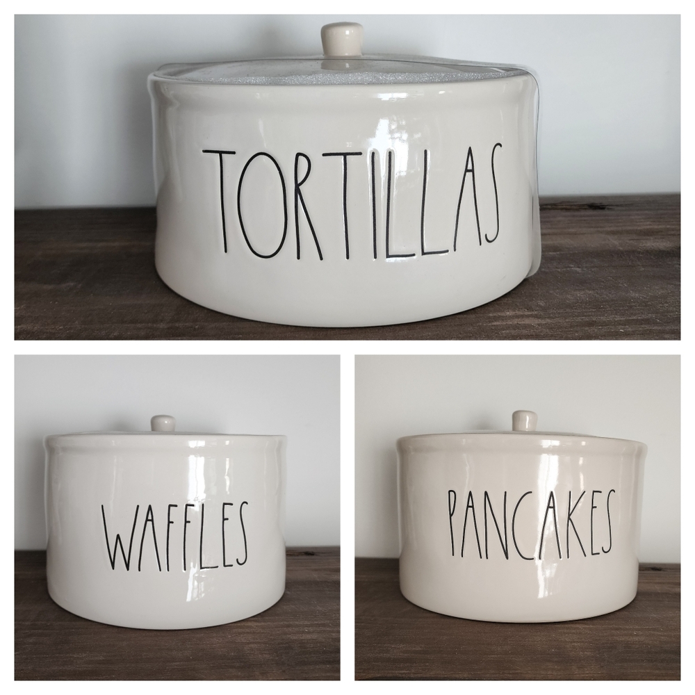 Rae Dunn Tortillas Warmer, Waffles Warmer, Panacakes Warmer